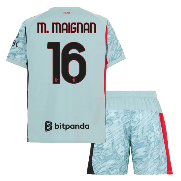 Kit De Football Gardien Milan AC M. Maignan 16 Enfant 25/26 Bleu Kit De Football Gardien Milan AC M. Maignan 16 Enfant 25/26 Bleu