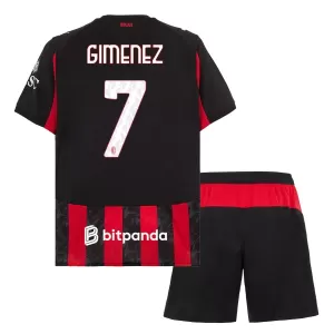 Kit De Football Milan AC Santiago Gimenez 7 Enfant Domicile 25/26 Kit De Football Milan AC Santiago Gimenez 7 Enfant Domicile 25/26