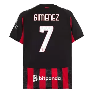 Maillot De Foot Milan AC Santiago Gimenez 7 Domicile 25/26 Maillot De Foot Milan AC Santiago Gimenez 7 Domicile 25/26