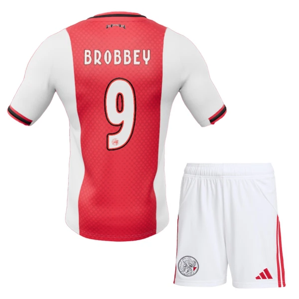 Kit De Football Ajax Amsterdam Brobbey 9 Enfant Domicile 25/26 Kit De Football Ajax Amsterdam Brobbey 9 Enfant Domicile 25/26