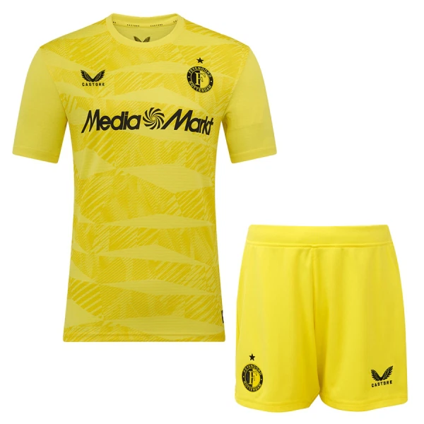 Kit De Football Gardien Feyenoord Rotterdam Enfant 25/26 Jaune Kit De Football Gardien Feyenoord Rotterdam Enfant 25/26 Jaune