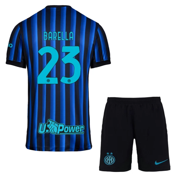 Kit De Football Inter Milan Barella 23 Enfant Domicile 25/26 Kit De Football Inter Milan Barella 23 Enfant Domicile 25/26
