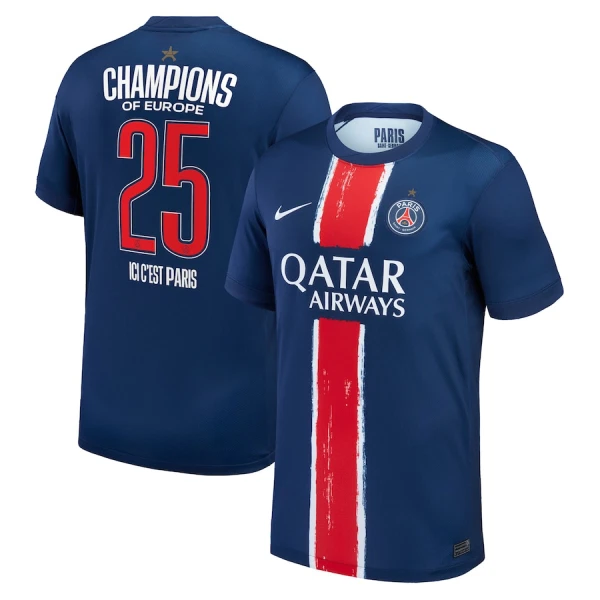 Maillot De Foot Paris Saint-Germain 1 Star Champions of Europe Domicile 24/25 Maillot De Foot Paris Saint-Germain 1 Star Champions of Europe Domicile 24/25
