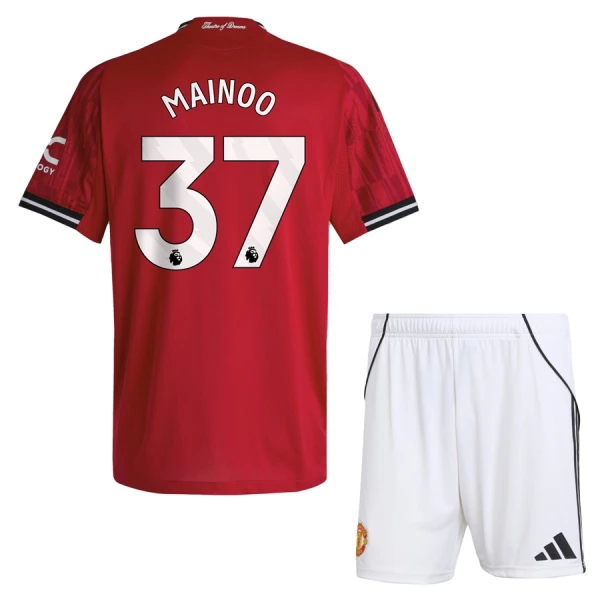 Kit De Football Manchester United Mainoo 37 Enfant Domicile 25/26 Kit De Football Manchester United Mainoo 37 Enfant Domicile 25/26
