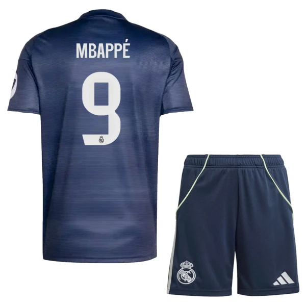 Kit De Football Real Madrid Kylian Mbappé 9 Enfant Extérieur 25/26 Kit De Football Real Madrid Kylian Mbappé 9 Enfant Extérieur 25/26