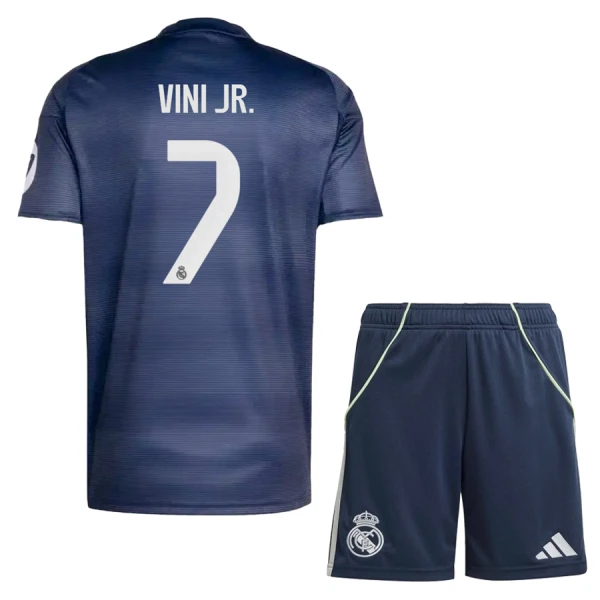 Kit De Football Real Madrid Vinicius Junior 7 Enfant Extérieur 25/26 Kit De Football Real Madrid Vinicius Junior 7 Enfant Extérieur 25/26