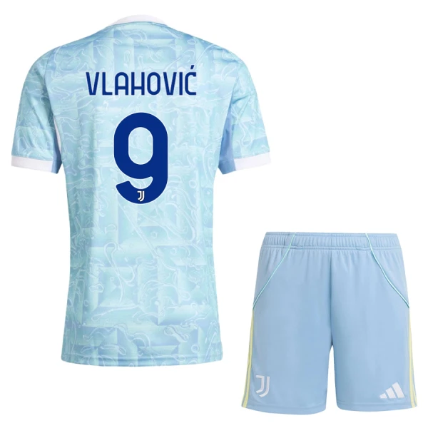 Kit De Football Juventus Dušan Vlahovic 9 Enfant Extérieur 25/26 Kit De Football Juventus Dušan Vlahovic 9 Enfant Extérieur 25/26
