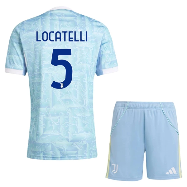 Kit De Football Juventus Locatelli 5 Enfant Extérieur 25/26 Kit De Football Juventus Locatelli 5 Enfant Extérieur 25/26