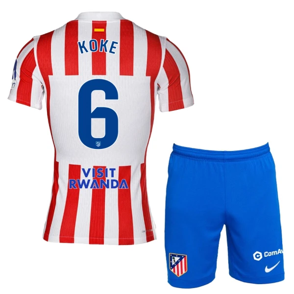 Kit De Football Atlético Madrid Koke 6 Enfant Domicile 25/26 Kit De Football Atlético Madrid Koke 6 Enfant Domicile 25/26