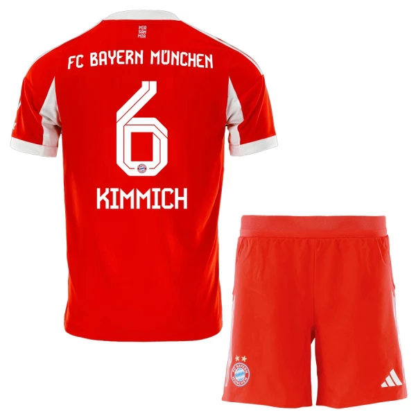 Kit De Football FC Bayern Munich Joshua Kimmich 6 Enfant Domicile 25/26 Kit De Football FC Bayern Munich Joshua Kimmich 6 Enfant Domicile 25/26