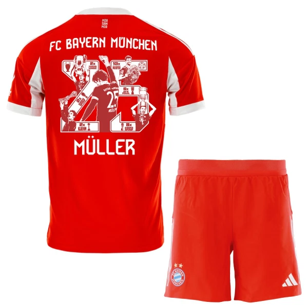 Kit De Football FC Bayern Munich Thomas Müller 25 Enfant Domicile 25/26 - Spécial Kit De Football FC Bayern Munich Thomas Müller 25 Enfant Domicile 25/26 - Spécial