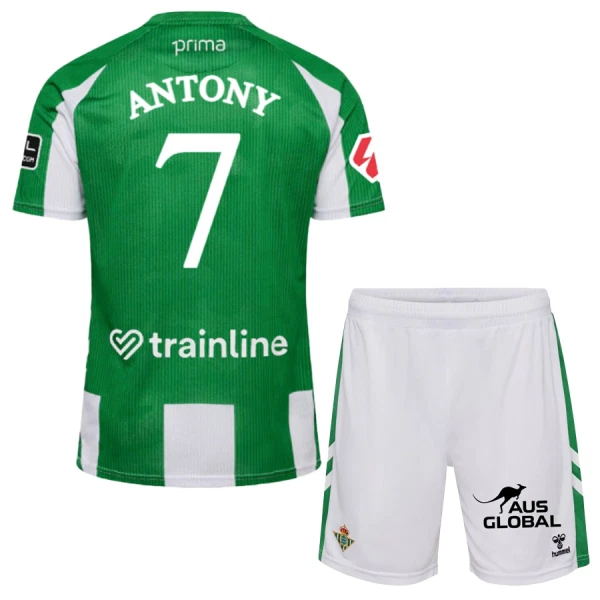 Kit De Football Real Betis Antony Santos 7 Enfant Domicile 25/26 Kit De Football Real Betis Antony Santos 7 Enfant Domicile 25/26