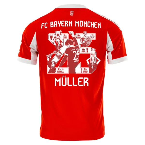 Maillot De Foot FC Bayern Munich Thomas Müller 25 Domicile 25/26 - Spécial Maillot De Foot FC Bayern Munich Thomas Müller 25 Domicile 25/26 - Spécial