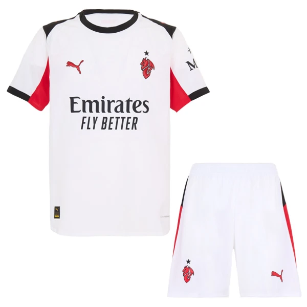 Kit De Football Milan AC Enfant Extérieur 25/26 Kit De Football Milan AC Enfant Extérieur 25/26