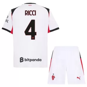 Kit De Football Milan AC Ricci 4 Enfant Extérieur 25/26 Kit De Football Milan AC Ricci 4 Enfant Extérieur 25/26