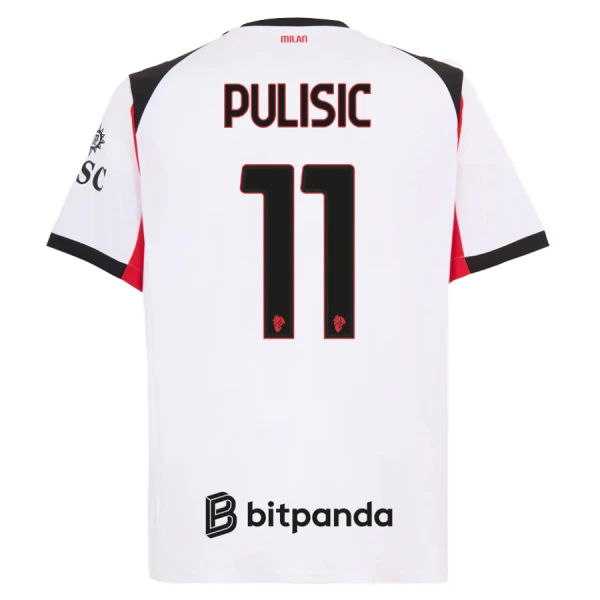Maillot De Foot Milan AC Christian Pulišić 11 Extérieur 25/26 Maillot De Foot Milan AC Christian Pulišić 11 Extérieur 25/26