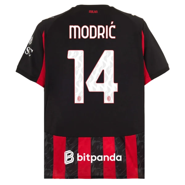 Maillot De Foot Milan AC Luka Modric 14 Domicile 25/26 Maillot De Foot Milan AC Luka Modric 14 Domicile 25/26