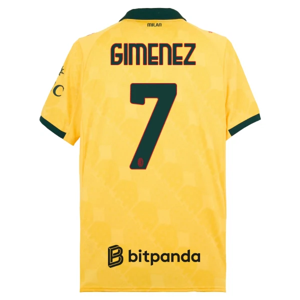Maillot De Foot Milan AC Santiago Gimenez 7 Third 25/26 Maillot De Foot Milan AC Santiago Gimenez 7 Third 25/26