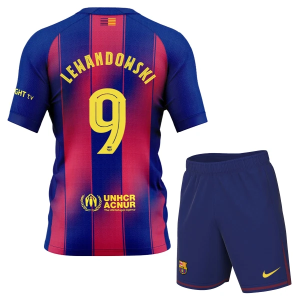Kit De Football FC Barcelone Robert Lewandowski 9 Enfant Domicile 25/26