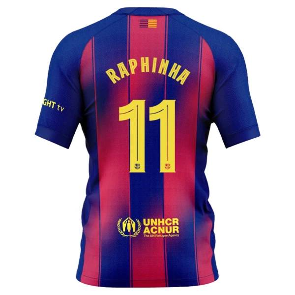 Maillot De Foot FC Barcelone Raphinha 11 Domicile 25/26 Maillot De Foot FC Barcelone Raphinha 11 Domicile 25/26