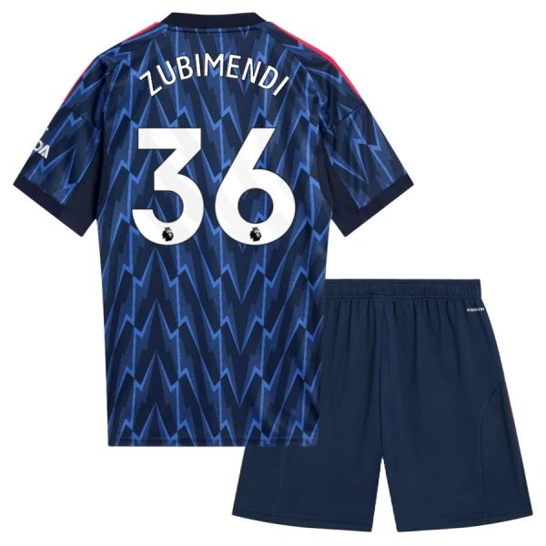 Kit De Football Arsenal Zubimendi 36 Enfant Extérieur 25/26 Kit De Football Arsenal Zubimendi 36 Enfant Extérieur 25/26