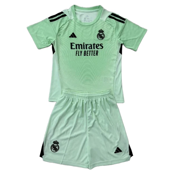 Kit De Football Gardien Real Madrid Enfant 25/26 Vert Kit De Football Gardien Real Madrid Enfant 25/26 Vert