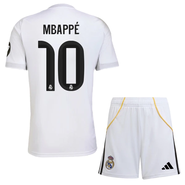 Kit De Football Real Madrid Kylian Mbappé 10 Enfant Domicile 25/26 Kit De Football Real Madrid Kylian Mbappé 10 Enfant Domicile 25/26