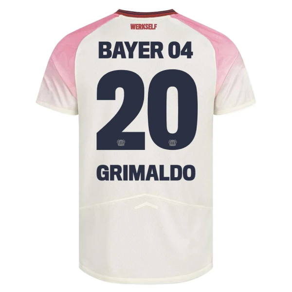 Maillot De Foot Bayer 04 Leverkusen Alejandro Grimaldo 20 Extérieur 25/26 Maillot De Foot Bayer 04 Leverkusen Alejandro Grimaldo 20 Extérieur 25/26