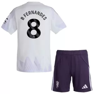 Kit De Football Manchester United Bruno Fernandes 8 Enfant Extérieur 25/26 Kit De Football Manchester United Bruno Fernandes 8 Enfant Extérieur 25/26