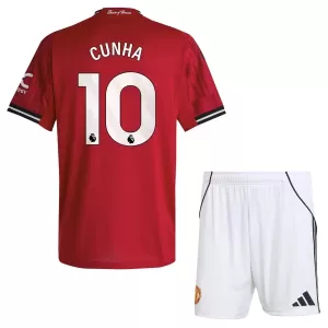 Kit De Football Manchester United Cunha 10 Enfant Domicile 25/26