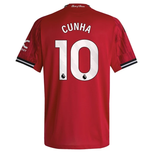 Maillot De Foot Manchester United Cunha 10 Domicile 25/26 Maillot De Foot Manchester United Cunha 10 Domicile 25/26