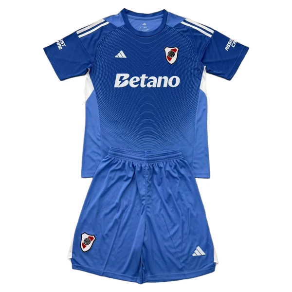 Kit De Football Gardien River Plate Enfant 25/26 Bleu Kit De Football Gardien River Plate Enfant 25/26 Bleu