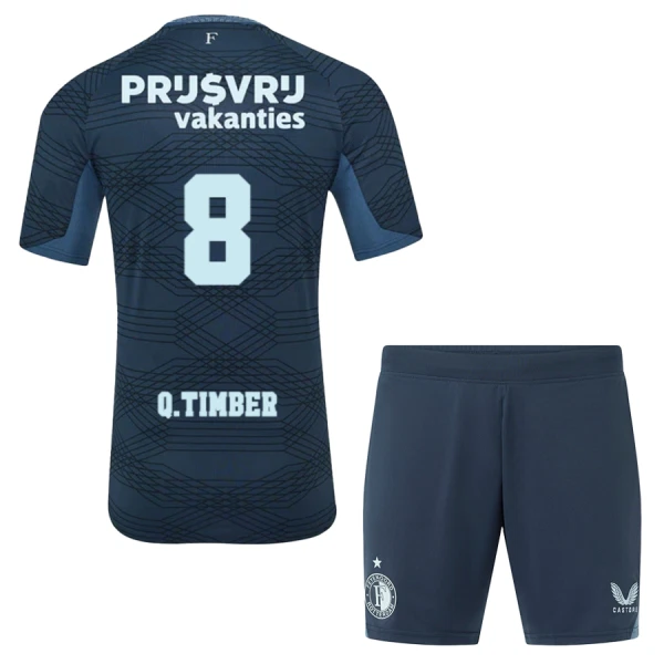 Kit De Football Feyenoord Rotterdam Q. Timber 8 Enfant Extérieur 25/26 Kit De Football Feyenoord Rotterdam Q. Timber 8 Enfant Extérieur 25/26