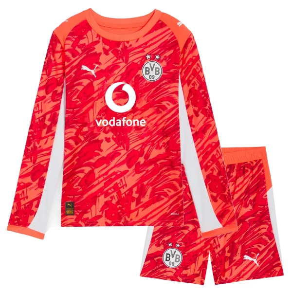 Kit De Football Gardien Borussia Dortmund Enfant 25/26 Manches Longues Rouge Kit De Football Gardien Borussia Dortmund Enfant 25/26 Manches Longues Rouge