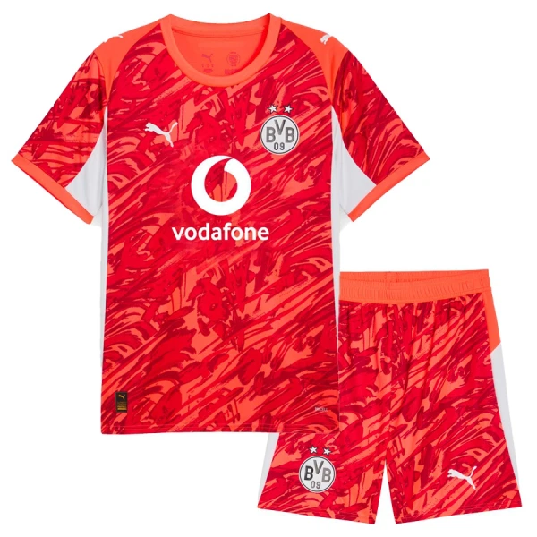 Kit De Football Gardien Borussia Dortmund Enfant 25/26 Rouge Kit De Football Gardien Borussia Dortmund Enfant 25/26 Rouge