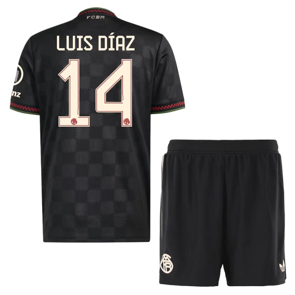 Kit De Football FC Bayern Munich Luis Díaz 14 Enfant Third 25/26 Kit De Football FC Bayern Munich Luis Díaz 14 Enfant Third 25/26