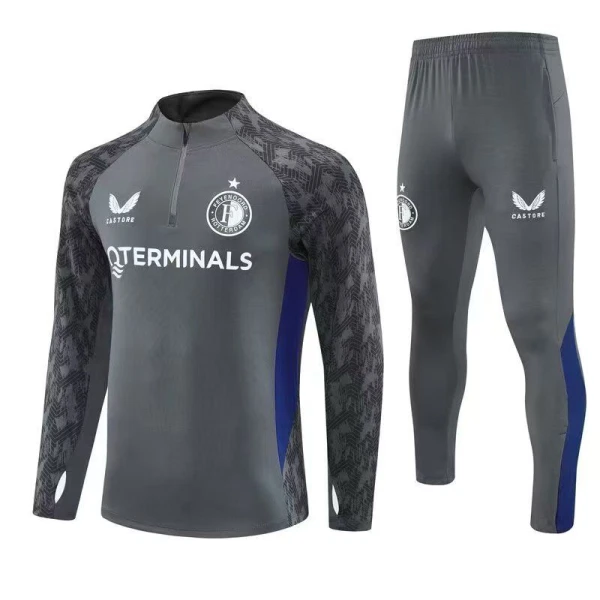 Feyenoord Rotterdam Kit de Sweat-shirt d’entraînement 25/26 Gris Feyenoord Rotterdam Kit de Sweat-shirt d’entraînement 25/26 Gris