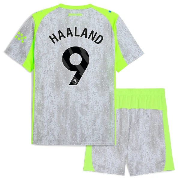 Kit De Football Manchester City Erling Haaland 9 Enfant Third 25/26 Kit De Football Manchester City Erling Haaland 9 Enfant Third 25/26