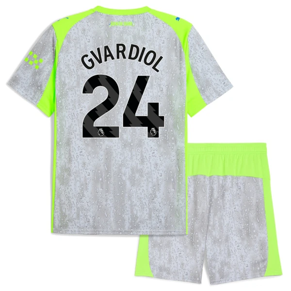 Kit De Football Manchester City Josko Gvardiol 24 Enfant Third 25/26 Kit De Football Manchester City Josko Gvardiol 24 Enfant Third 25/26
