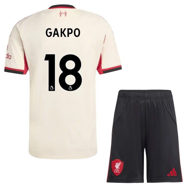 Kit De Football Liverpool Cody Gakpo 18 Enfant Extérieur 25/26 Kit De Football Liverpool Cody Gakpo 18 Enfant Extérieur 25/26
