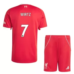 Kit De Football Liverpool Florian Wirtz 7 Enfant Domicile 25/26 Kit De Football Liverpool Florian Wirtz 7 Enfant Domicile 25/26