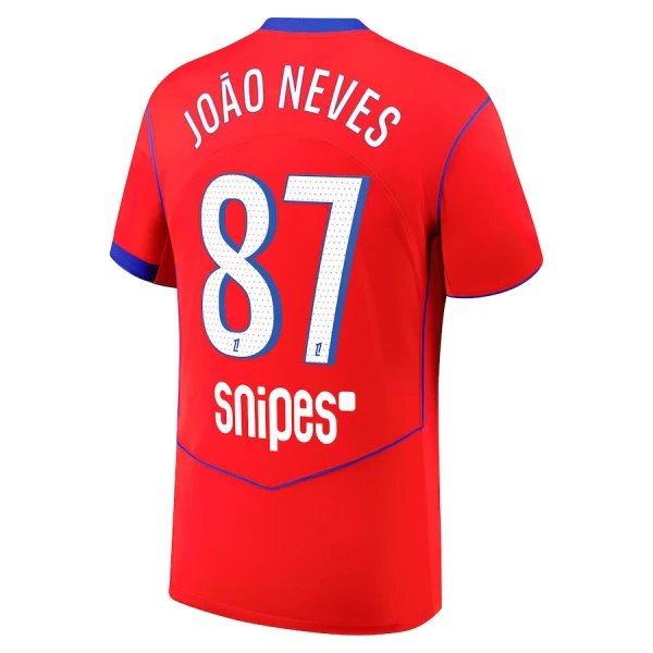 Maillot De Foot Paris Saint-Germain Joao Neves 87 Third 25/26 Maillot De Foot Paris Saint-Germain Joao Neves 87 Third 25/26