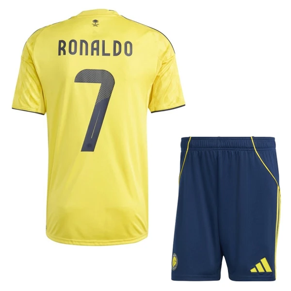 Kit De Football Al-Nassr FC Cristiano Ronaldo 7 Enfant Domicile 25/26 Kit De Football Al-Nassr FC Cristiano Ronaldo 7 Enfant Domicile 25/26