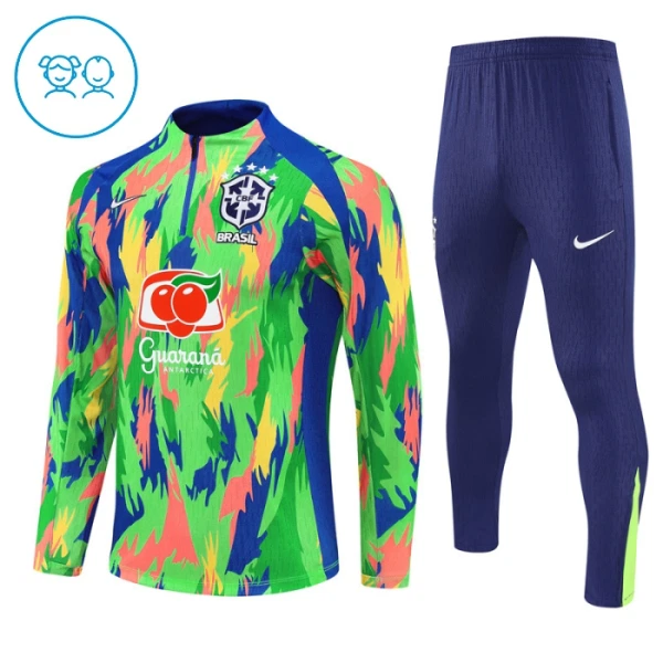 Brésil Enfant Kit de Sweat-shirt d’entraînement 25/26 Vert