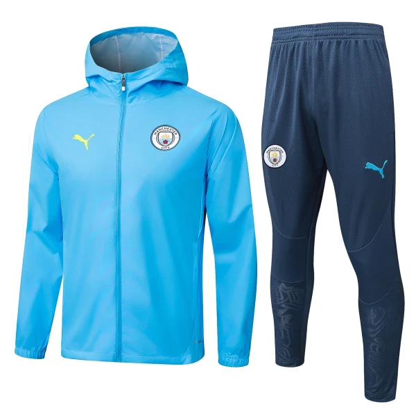 Manchester City Vestes d'entraînement à capuche 25/26 Bleu Manchester City Vestes d'entraînement à capuche 25/26 Bleu