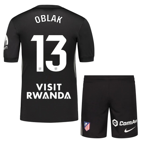 Kit De Football Gardien Atlético Madrid Jan Oblak 13 Enfant 25/26 Noir Kit De Football Gardien Atlético Madrid Jan Oblak 13 Enfant 25/26 Noir