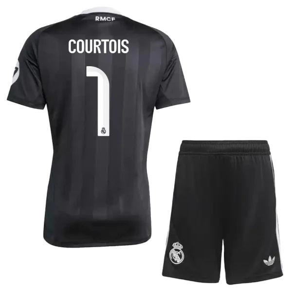 Kit De Football Gardien Real Madrid Thibaut Courtois 1 Enfant 25/26 Noir Kit De Football Gardien Real Madrid Thibaut Courtois 1 Enfant 25/26 Noir