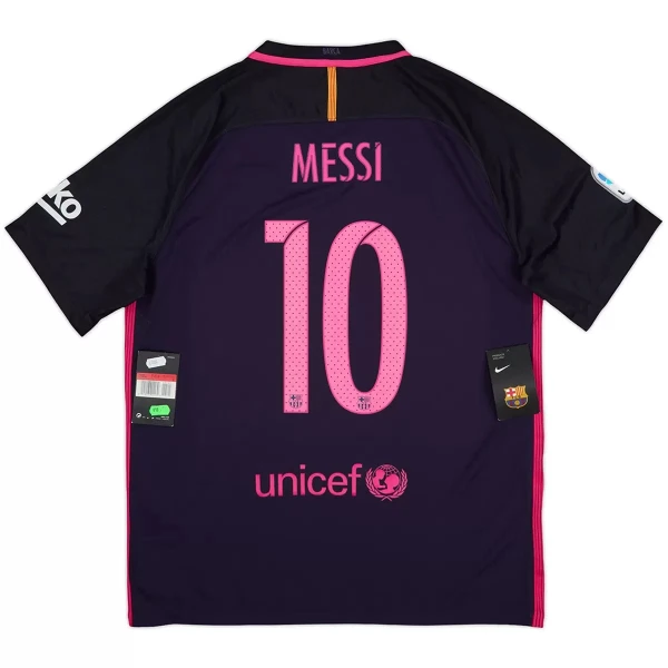 Maillot De Foot FC Barcelone Lionel Messi 10 2016-17 Extérieur Retro Maillot De Foot FC Barcelone Lionel Messi 10 2016-17 Extérieur Retro