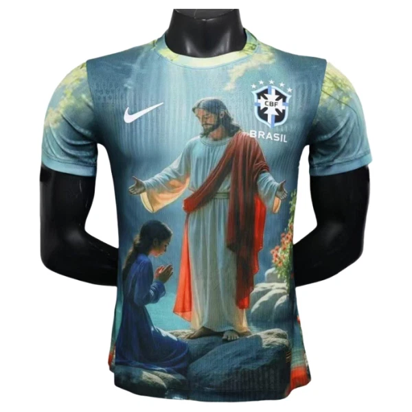 Maillot De Foot Brésil x Christ 2025 - Spécial