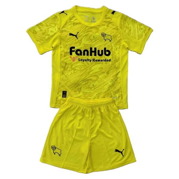 Kit De Football Gardien Derby County Enfant 25/26 Jaune Kit De Football Gardien Derby County Enfant 25/26 Jaune